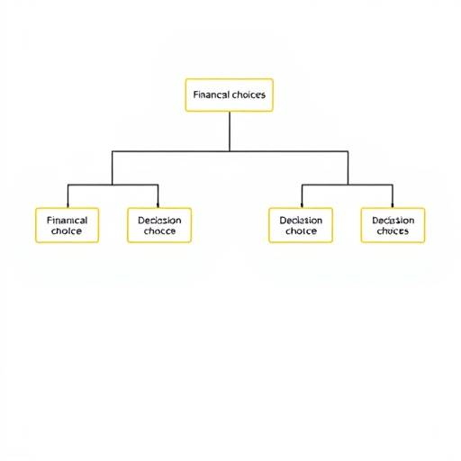 A decision tree diagram, illustrating a simple framework for making thoughtful financial decisions.