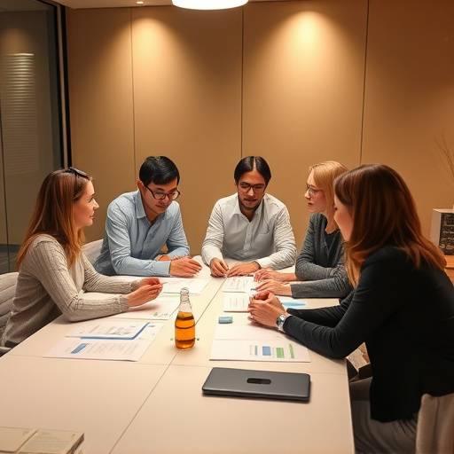A group of people discussing financial planning strategies around a table.