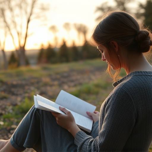 A person journaling in a peaceful setting, representing the practice of reflecting on spending habits.